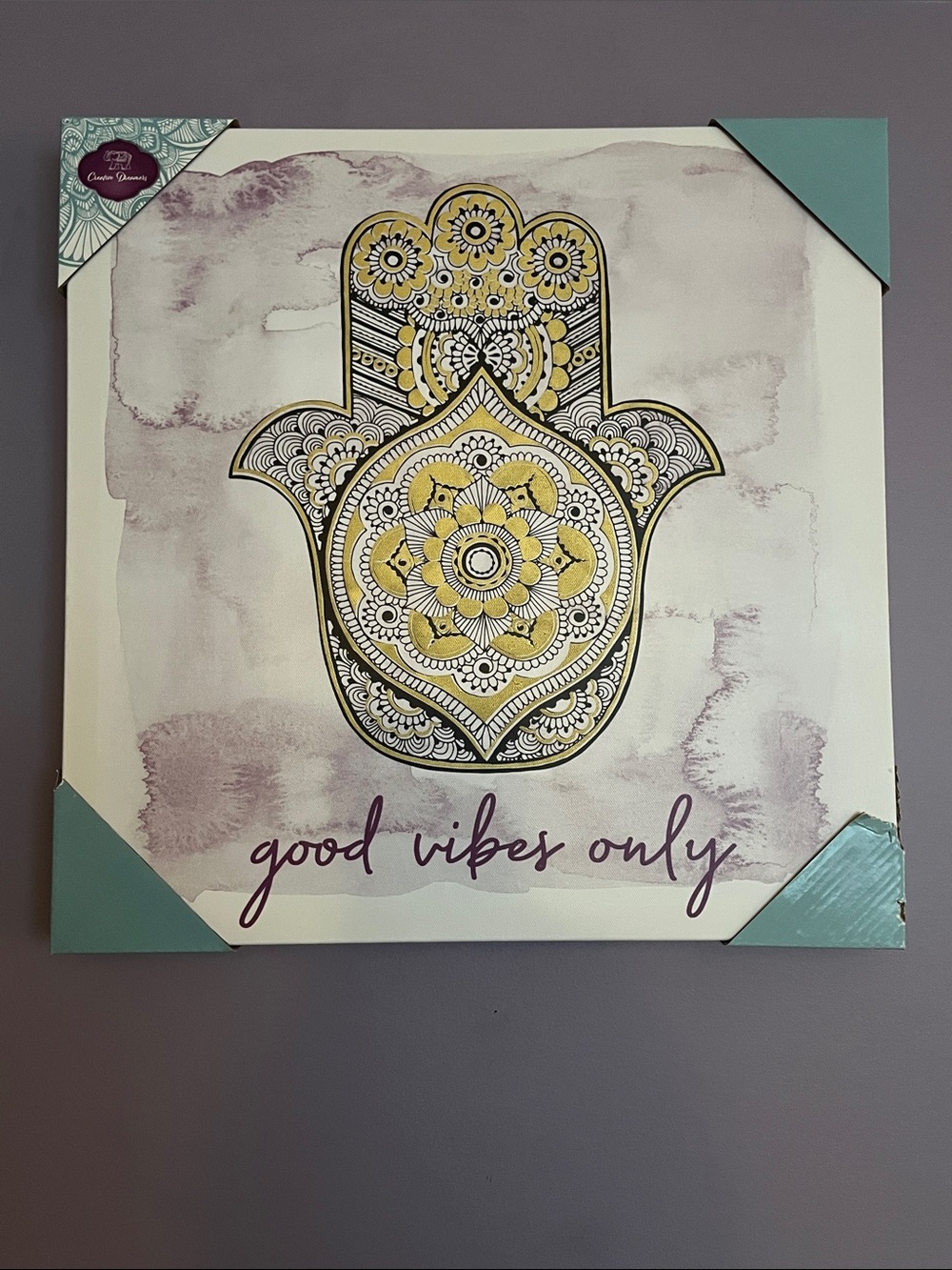 Good Vibes Only Hamsa Wall Art